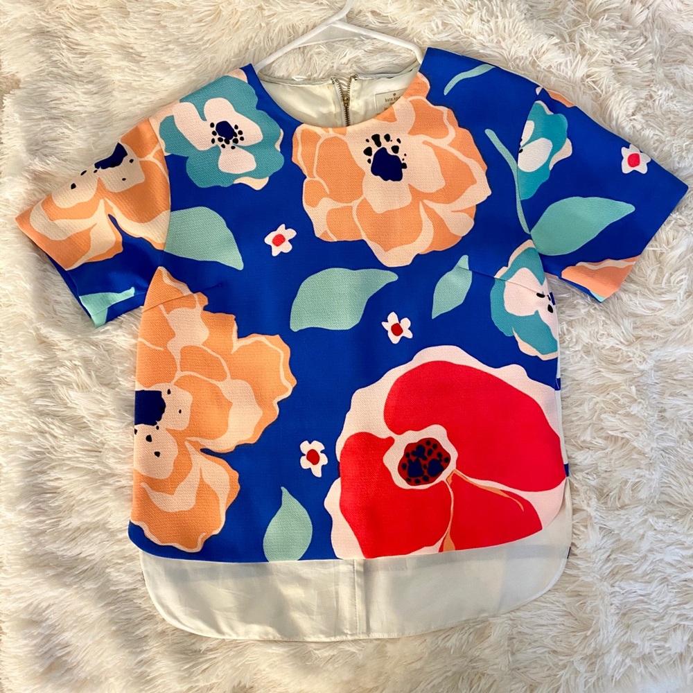 kate spade Ramona Mixed Print Blouse